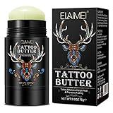 Tattoo Aftercare Butter Balm, 2.6 oz, Old & New Tattoo Moisturizer Healing Brightener for Color Enhance, Natural Organic Tattoo Cream