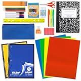 Trail maker 45 Piece School Supply Kit Grades K-12 - School Essentials Includes Folders Notebooks Pencils Pens and Much More!