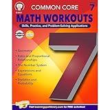 Mark Twain Media | Common Core Math Workouts Workbook | 7th Grade, 64pgs