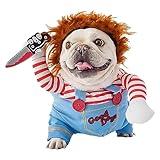 Pet Halloween Costume, Dog Funny Costume Halloween Cosplay Outfits Cute Clothes Adjustable Party Dress Up Apparel Accessories for Small Medium Large Dogs (Small)