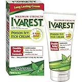 Ivarest Anti-Itch Cream, Poison Ivy Treatment, Poison Ivy Relief Product, Poison Oak Relief, Poison Sumac Relief, Maximum Strength, Medicated, 2 Ounce