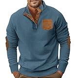 Try Before You Buy Regalos Para Hombre, Sweatshirts For Men, Collared Sweater Mens Fall Men's Casual Sporty Raglan Sleeve Pullover Long Sweatshirt Outdoor Athletic Top XXL Blue