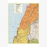 Lebanon, Israel, Syria, Golan Heights - CIA Central Intelligence Agency Map - 24 x 36 inches