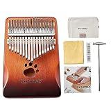 WEETOTUNG Portable 17keys Kalimba thumb piano with tunning Hammer, easy-carry bag, and study instruction book for children, beginners and kids