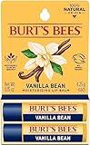 Burt's Bees Lip Balm - Vanilla Bean, Lip Moisturizer With Responsibly Sourced Beeswax, Tint-Free, Natural Origin Conditioning Lip Treatment, 2 Tubes, 0.15 oz.