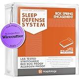 HOSPITOLOGY PRODUCTS Box Spring Encasement - Zippered Bed Bug Dust Mite Proof Hypoallergenic - Sleep Defense System - Twin XL –38" W x 80" L - Low Profile 6"