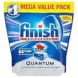 Finish Quantum Max Powerball, 64ct, Dishwasher Detergent Tablets, Ultimate Clean & Shine