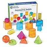 Learning Resources View-Thru Geometric Solids - Geometric Shapes, Back to School Supplies Must Haves, Math Teacher Supplies