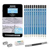 ROCOD Profession Sketch Pencils 6B to 4H for Kids and Adults Drawing, Art Graphite Pencil for Artists Beginner Sketching