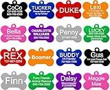 Providence Engraving Pet ID Tags in 8 Shapes, 8 Colors, and Two Sizes - Personalized Dog and Cat Tags with 4 Lines of Customizable Text