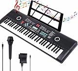 Keyboard Piano 61 Key Music Electric Piano For Kids Beginner W/Dual Speaker Microphone Portable Digital Piano Birthday Christmas Gifts