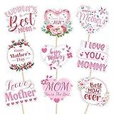 144PCS Happy Mother’s Day Cupcake Toppers Decorations – Mom Day Thank You Appetizers Toothpicks Sticks Food Picks Party Supplies