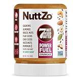 NuttZo Natural Power Fuel Crunchy 7 Nuts & Seeds Butter | Paleo and Keto Friendly | Peanut & Gluten Free, Kosher, No Added Sugar or Oil | 12 oz Jar