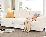 VanAcc 89 Inch Sofa, Comfy Sofa Couch with Extra Deep Seats, Modern Sofa- 3 Seater Sofa, Couch for Living Room Apartment Lounge, Beige Chenille