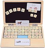 Toddler Toys My First Laptop, Magnetic and Drawing Board Toy for Boys and Girls, Creative Play Montessori Toys, and Learning and Educational Toys for 3 4 5 6 7 8 Year Old Kids