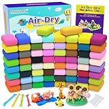 Air Dry Clay 66 Colors, Modeling Clay for Kids, DIY Model Magic Clay, Molding Clay Kit with Sculpting Tools, Non-Sticky Soft and Super Light, Arts and Crafts Gift for Boys Girls Kids.