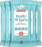 Body Wipes (5 Packs) 50 XL Shower Wipes Body Wipes for Adults Bathing, Traveling, Camping, Gym, Car, Elderly, Bedridden - Bath Wipes - Disposable Washcloths for Adults No Rinse