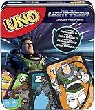 Mattel Games UNO Disney and Pixar Lightyear Card Game, Travel Game with Movie-Themed Deck in Collectible Tin for 2-10 Players