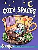 Cozy Spaces: Coloring Book for Adults and Teens Featuring Relaxing Familiar Corners with Cute Animal Characters for Stress Relief