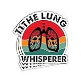 HOSALA (3Pcs/Pack) The Lung Whisperer Sticker Funny RT Respiratory Therapist Sticker Respiratory Therapy Sticker Lung Disease Pulmonary Disease Sticker Gift Decoration Helmet Bumper- 3x4 Inch