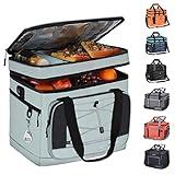 Maelstrom Collapsible Soft Sided Cooler - 60 Cans Extra Large Lunch Cooler Bag Insulated Leakproof Camping Cooler, Portable for Grocery Shopping, Camping, Tailgating and Road Trips，Grey