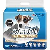 HONEY CARE All-Absorb Puppy Training Pads | Doggie Potty Pads Absorb Eliminating Urine Odor, Ultra Charcoal Dog Pee Pad (Carbon, L 22x23 inch, 100ct)