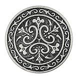 Bezelry 12 Pieces Celtic Flowers Metal Shank Buttons. 23mm (7/8 inch) (Antique Silver)