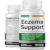 Eczema Treatment & Support for Natural Relief - Made in USA Dupixent Alternative - Skin Vitamins & Herbals for Eczema, Acne, Psoriasis, Rosacea Treatment with Zinc, Niacinamide & Probiotics - 60 caps