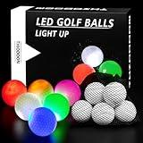 THIODOON Glow Golf Ball for Night Sports Super Bright LED Golf Balls Glowing in The Dark Golf Ball Long Lasting Light up Golf Ball (6 Pack)