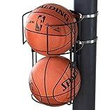 J JACKCUBE DESIGN Sturdy Metal Vertical Ball Storage Rack Standing Ball Holder Organizing Display Wall or Pole Mounted for 2 ball Storage Rack - MK735A