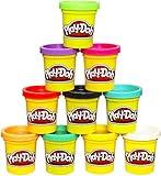 Play-Doh Modeling Compound 10-Pack Case of Assorted Colors, Non-Toxic 2 oz. Cans, Non Candy Halloween Handout Toys & Party Favors, Preschool Toys for Kids, Ages 2+ (Amazon Exclusive)