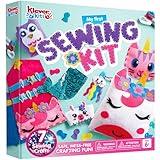 Klever Kits 7 Sewing Projects- My First Felt Sewing Kit- Easy DIY Wildlife Artworks of Unicorn Pillow and Mermaid Card Holder, Gift for Kids Aged 6+