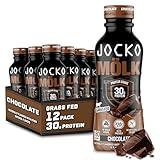 Jocko Mölk 30g Grass Fed Protein Shakes – No Added Sugar Protein Drinks KETO Friendly - Ready to Drink 12 FL Oz (Pack of 12) Chocolate