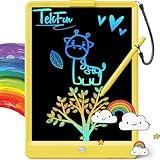 TEKFUN Doodle Board for Kids - LCD Scribbler Boards Writing Boards, Toys for 3 4 5 6 7 Year Old Girls Boys, Toddler Writing Tablet Drawing Board, Outdoor Toys for Toddlers Ages 3-10 (Yellow)