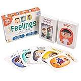 Feelings in a Flash - Emotional Intelligence Flashcard Game - Toddlers & Special Needs Children - Teaching Empathy Activities, Coping & Social Skills - 50 Scenario Cards, 50 Reaction Faces