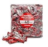 Mounds Dark Chocolate and Coconut - Bulk Candy - 1.5 Pound Bag Approximately 40 Candy Mounds - Chocolate Candy, Christmas Candy - Gluten Free Snacks - Individually Wrapped Treats for Christmas and Parties