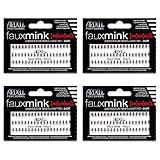 Ardell False Eye Lashes Faux Mink Individuals Short Black 4 Pack