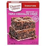 Duncan Hines Signature Triple Chocolate Chunk Brownie Mix, 18 OZ