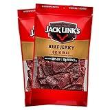 Jack Link's Beef Jerky, Original – Great Everyday Snack, 10g of Protein and 80 Calories, Made with 100% Beef – 96% Fat Free, No Added MSG** – 9 Oz. (Pack of 2)