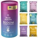 Body Restore Shower Steamers Aromatherapy 6 Pack - Relaxation Birthday Gifts for Women and Men, Travel Essentials, Stress Relief and Self Care - Bloom