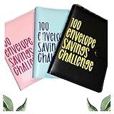 100 Envelope Challenge Binder,Easy and Fun Way to Save $5,050,Budget Binder Savings Challenge Book,Savings Challenges Budget Book Binder,Budget Planner Book for Budgeting to qrfzd Shop (Black)