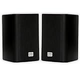 Acoustic Audio by Goldwood AA351B 2 Way High Performance Indoor Outdoor 500W Speakers with Powerful Bass (1 Pair, Black)