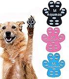 Aqumax Dog Anti Slip Paw Grips Traction Pads,Dog Feet Stickers with Stronger Adhesive,Paw Protection to Provide Traction for Slippery Floors,Essentials for Senior Dogs,12 Sets (48 pcs) M Multicolor