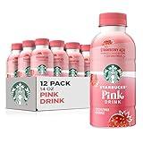 Starbucks Pink Drink, Strawberry Acai with Coconut Milk, 14oz Bottles (12 Pack)