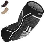 Kunto Fitness Elbow Brace Compression Support Sleeve for Tendonitis, Tennis Elbow, Golf Elbow Treatment - Reduce Joint Pain During Any Activity!