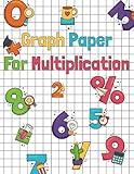 Graph paper for Multiplication: Large Math Grid Paper With 1/2 Inch Squares For Kids | 120 Quad Ruled Graph Sheets