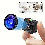 Mini Spy Camera Hidden Camera, HD Video Recording, Night Vision Motion Detection, Surveillance Camera Small Camera Dog Camera Nanny Camera Baby Monitor Home Security Camera (SD Card Not Included)