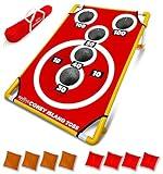 SWOOC Games - Coney Island Toss - Boardwalk Inspired Cornhole Board Set with Carrying Case & 15+ Games - Corn Hole Games for Adults - Kids Bean Bag Toss Game - Kids Cornhole Set with Bags - Yard Games