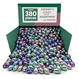 Hershys Eggs Assortment 4.4 Pounds approx 380 Pieces Individually Wrapped Easter Candy - Milk Chocolate, Cookies n' Creme, Special Dark & Extra Creamy Chocolates - Great for Easter Basket Stuffers, Easter Basket, Gifting, Office Snacks - Suitable for Adults & Kids