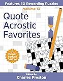 Quote Acrostic Favorites: Features 50 Rewarding Puzzles (Puzzle Books for Fun)